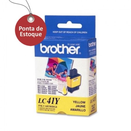 Cartucho Brother LC41Y Amarelo Original (Ponta de Estoque)