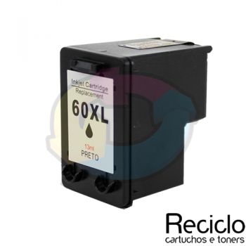 Cartucho Compatível Hp 60XL Preto CC641WB