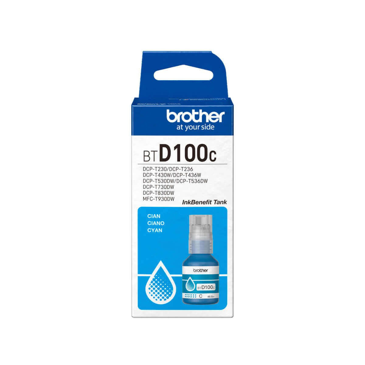 Refil de Tinta Brother BTD100C Ciano Original