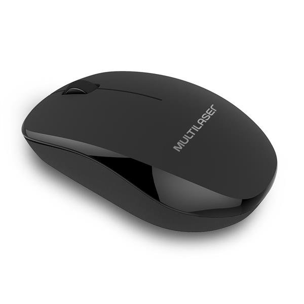 Mouse Sem Fio Slide Conexão Usb 1200dpi 3 Botões c/ Pilha Inclusa Preto – MO309