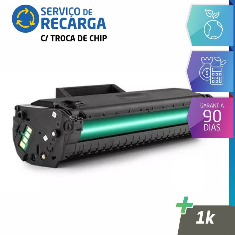 Recarga Toner Hp 105A Preto W1105A 1,5K com CHIP