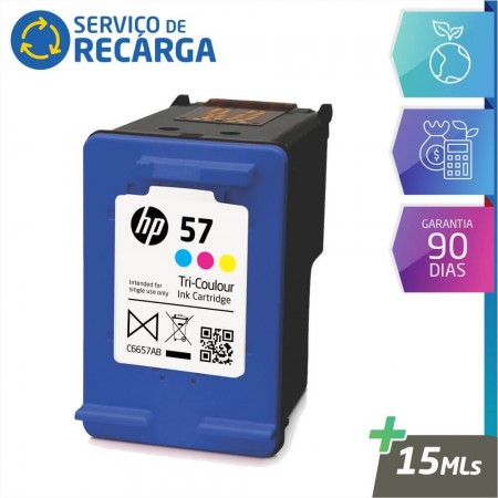 Recarga Cartucho Hp 57 Color – C6657A