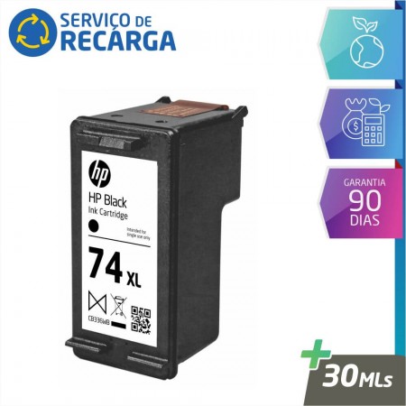 Recarga Cartucho Hp 74XL Preto – CB336WL