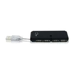 Hub Usb 2.0 4 Portas Com Cabo Retrátil Preto – AC064