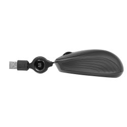 Mouse com Fio MR100 Usb 1200dpi 3 Botões Ergonomico 75cm Retratil