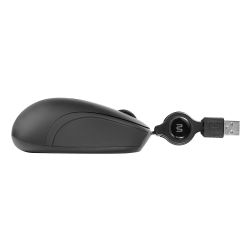 Mouse com Fio MR100 Usb 1200dpi 3 Botões Ergonomico 75cm Retratil