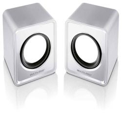 Caxa de Som 2.0 3w Rms Alimentação Usb Conexão P2 Controle De Vol. Som Estéreo Branco – SP199