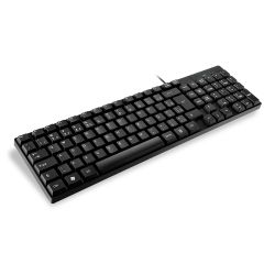 Teclado Com Fio Compacto Conexão USB Cabo de 120cm Resistente Água Preto – TC193
