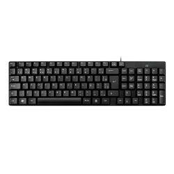 Teclado Com Fio Compacto Conexão USB Cabo de 120cm Resistente Água Preto – TC193