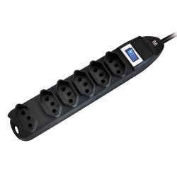 Filtro de Linha 6 Tomadas Linear Preto – WI221